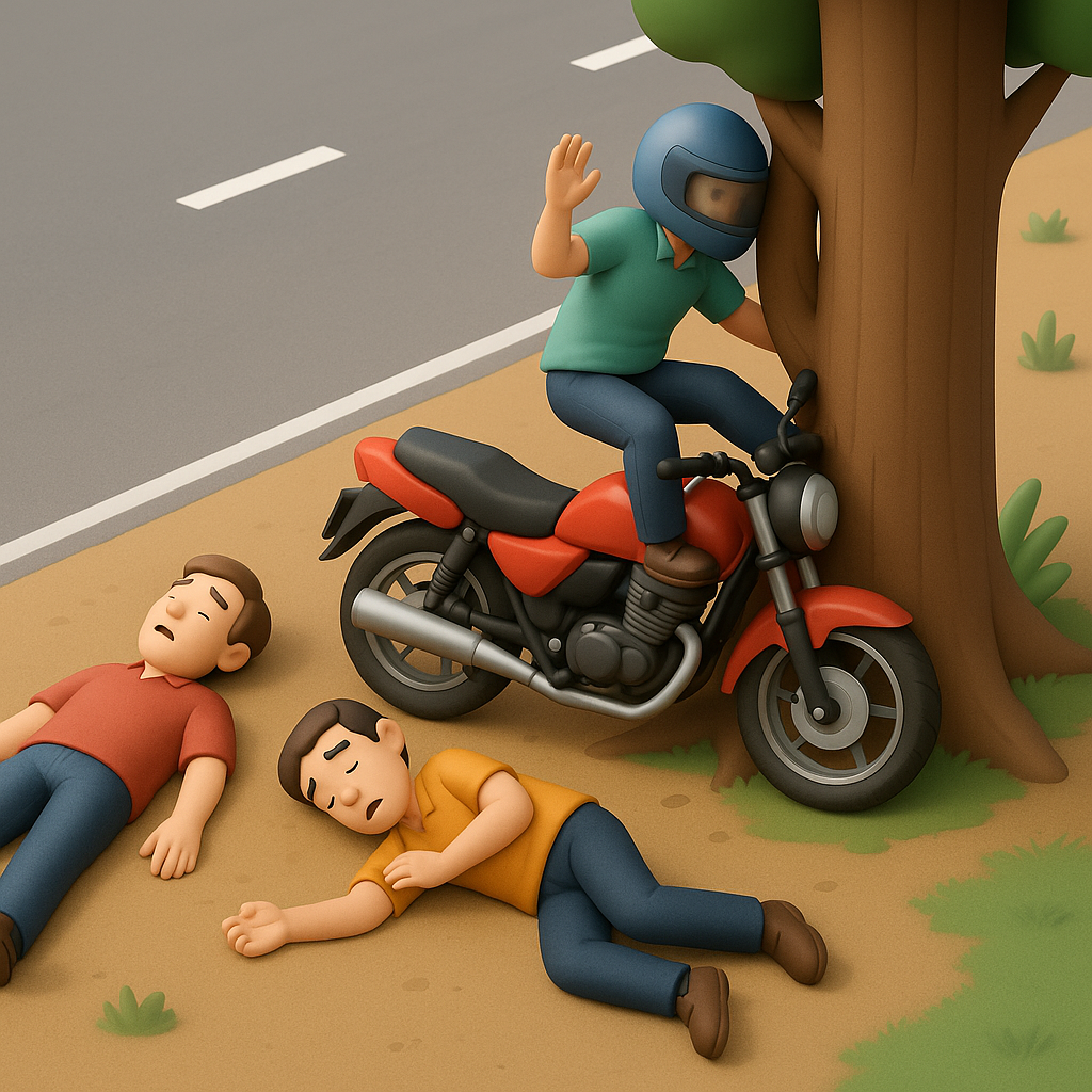 शादि समारोह में शामिल होने जा रहे 3 बाइक सवार युवक हुए हादसे का शिकार दो की मौके पर ही  मौत एक ने जिला अस्पताल में थोड़ा दम  